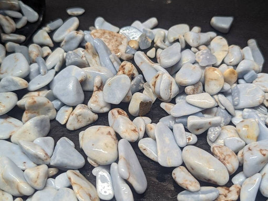 Angelite Tumbled Stone Slices, Angelite Crystal Stone, Angelite Worry Stones  ||Pick your size and amount!!