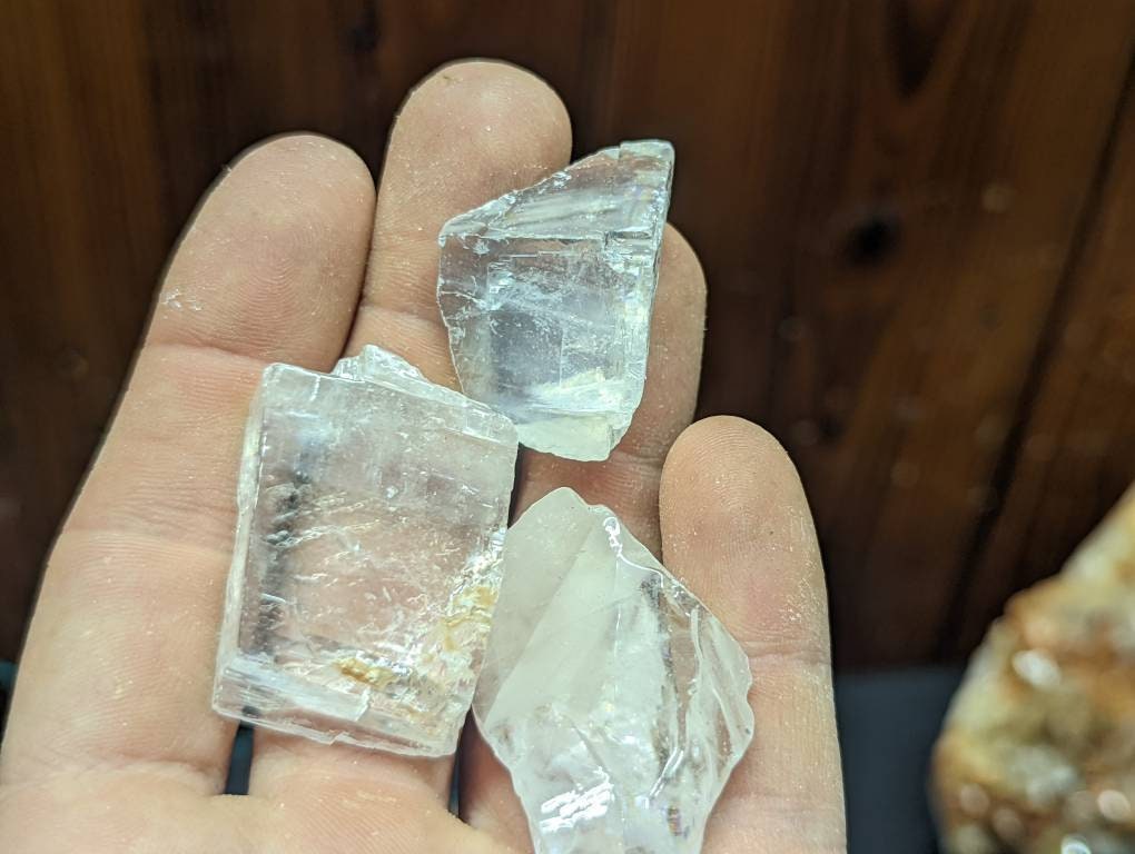 Raw White Calcite Crystal || Rough Clear Calcite Crystal Chunk || Choose Your Size