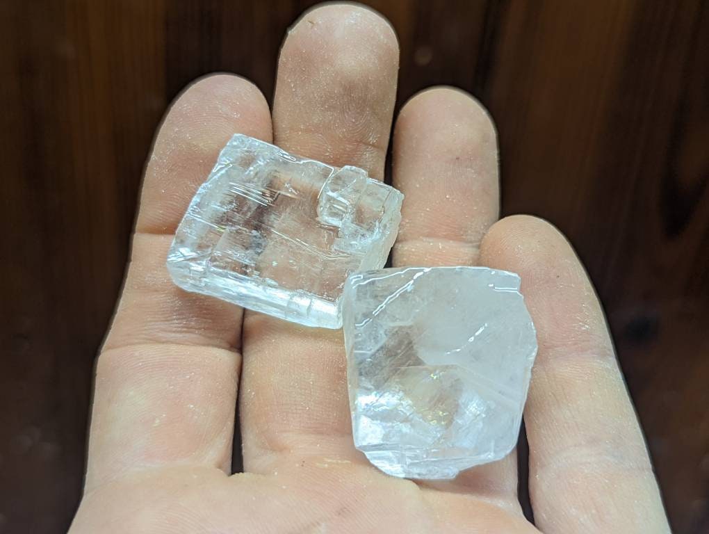 Raw White Calcite Crystal || Rough Clear Calcite Crystal Chunk || Choose Your Size