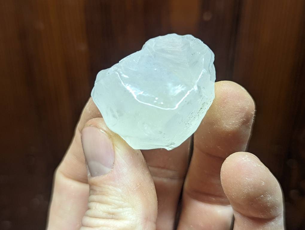 Raw White Calcite Crystal || Rough Clear Calcite Crystal Chunk || Choose Your Size