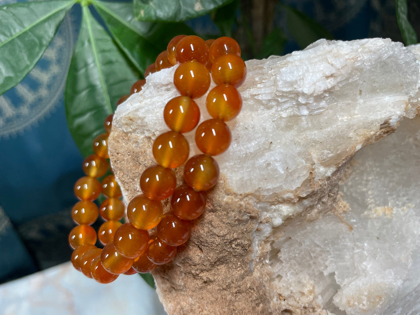 Carnelian Crystal Bracelet || Carnelian Beaded Bracelet || Carnelian Crystal Jewelry ||