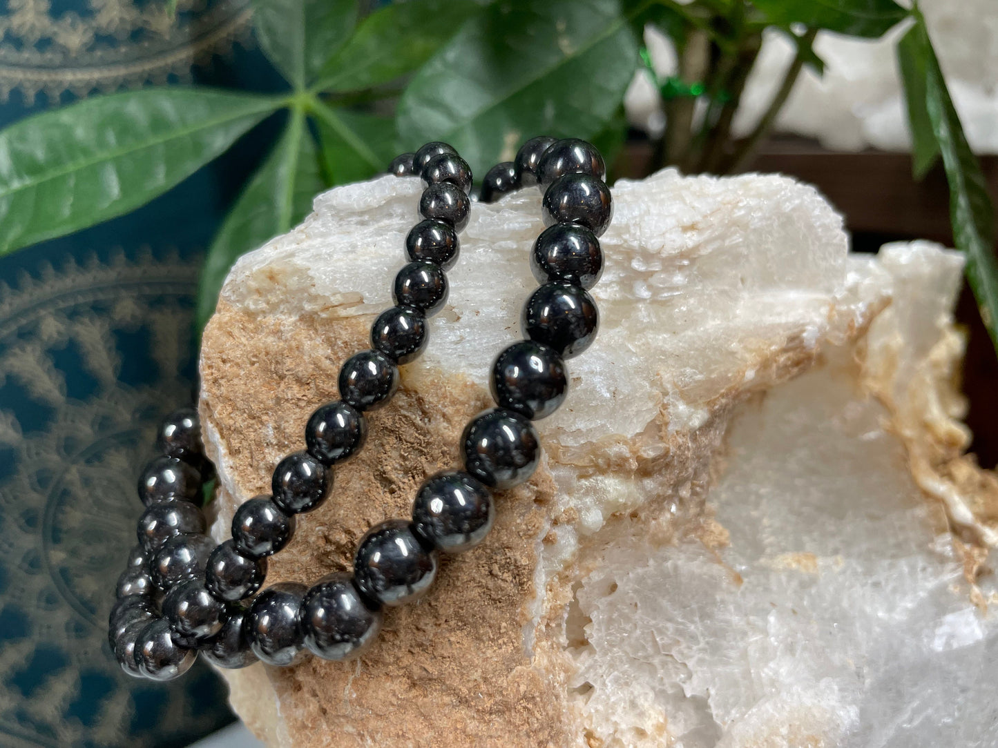Hematite Crystal Bracelet || Hematite Beaded Bracelet || Hematite Crystal Jewelry || Pick Your Size