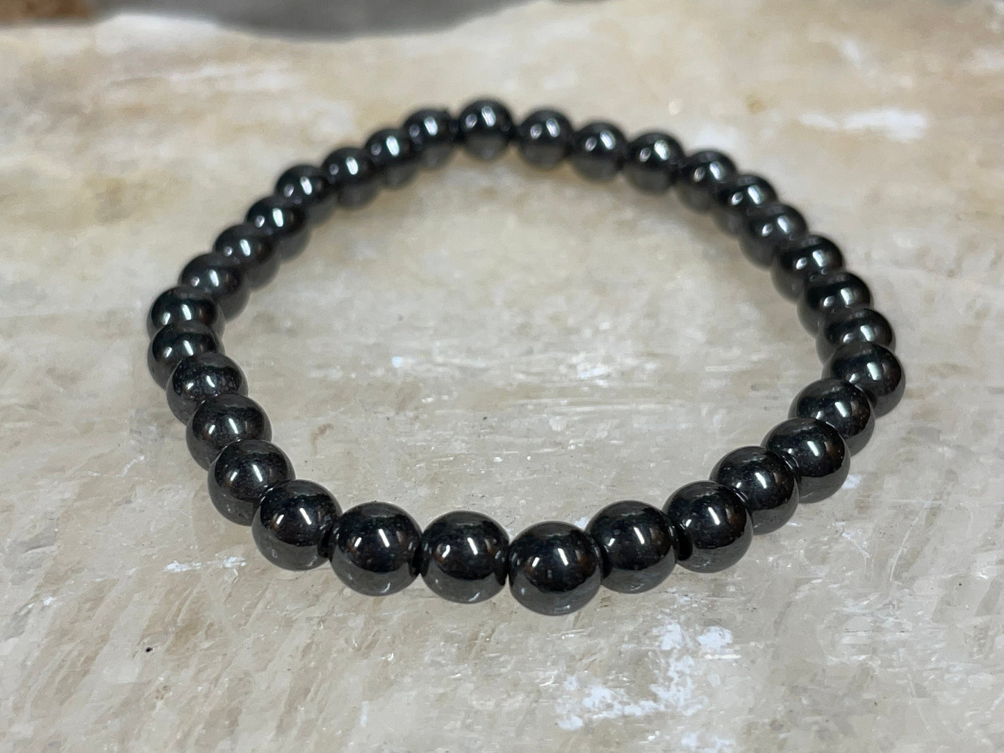 Hematite Crystal Bracelet || Hematite Beaded Bracelet || Hematite Crystal Jewelry || Pick Your Size