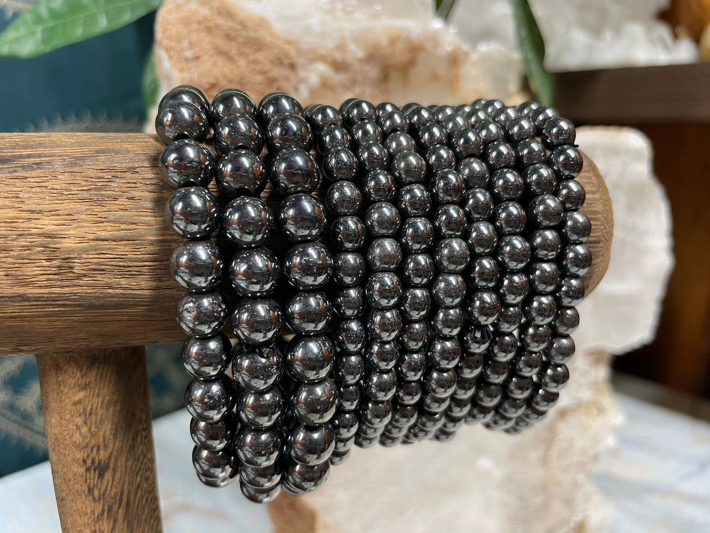 Hematite Crystal Bracelet || Hematite Beaded Bracelet || Hematite Crystal Jewelry || Pick Your Size