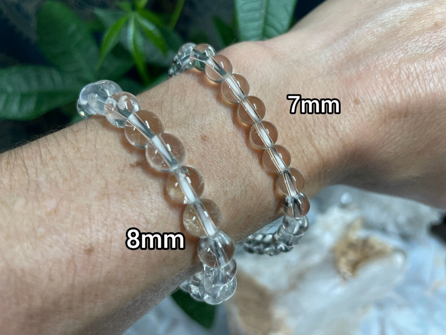 Clear Quartz Crystal Bracelet || Clear Quartz Beaded Bracelet || Clear Quartz Crystal Jewelry || Pick Your Size