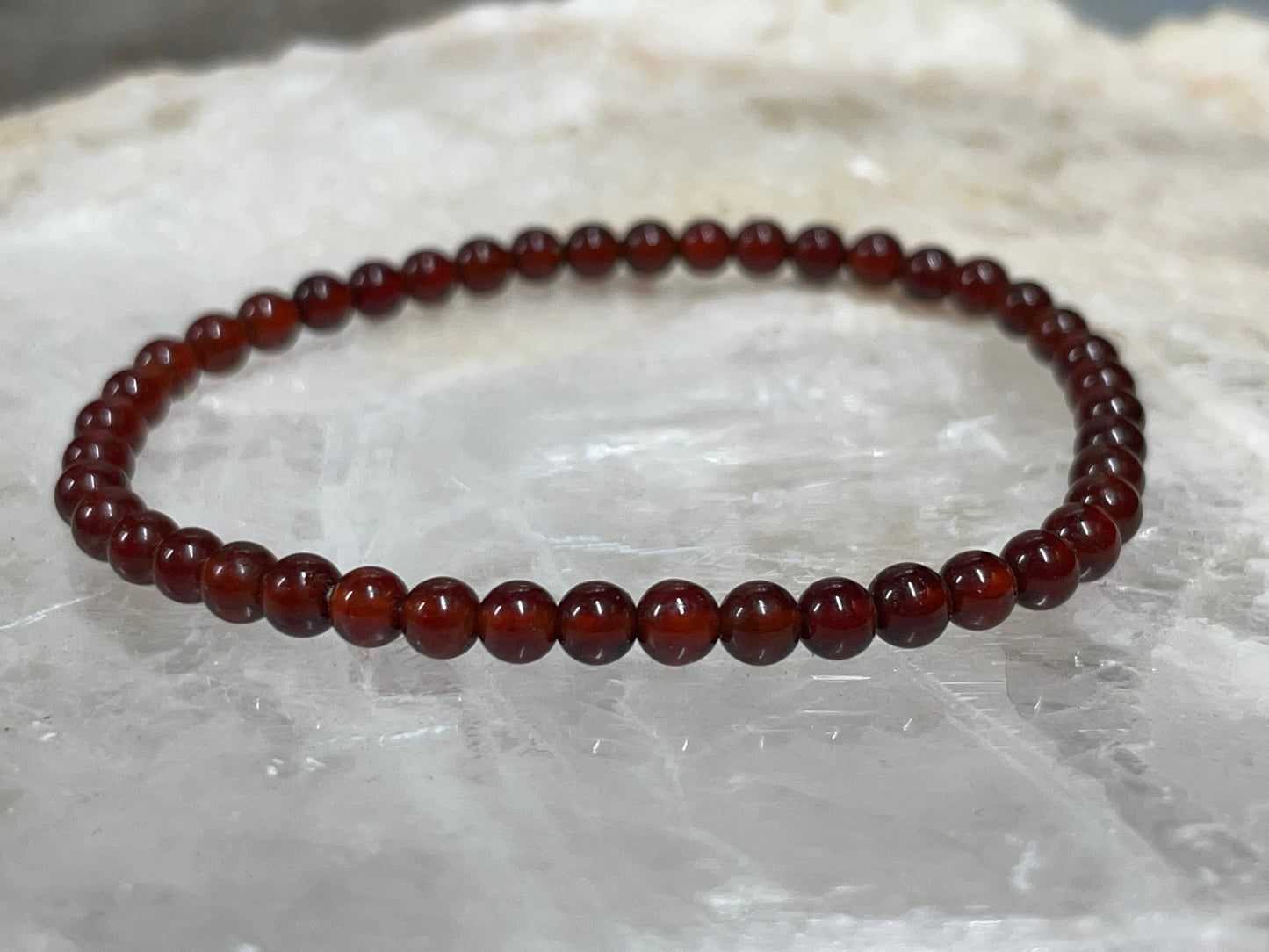 Garnet Crystal Bracelet || Garnet Beaded Bracelet || Garnet Crystal Jewelry || Pick Your Size