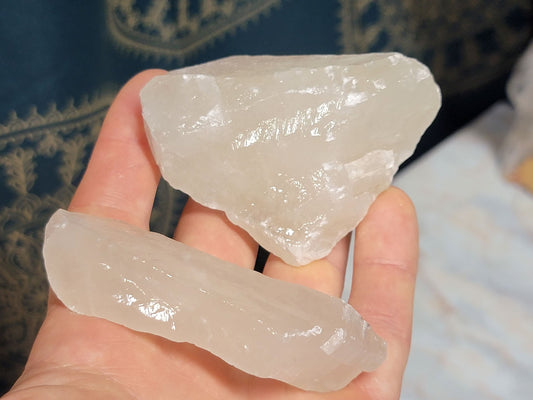 Large White Calcite Crystal | White Calcite Stone | Raw White Calcite || Choose Your Size