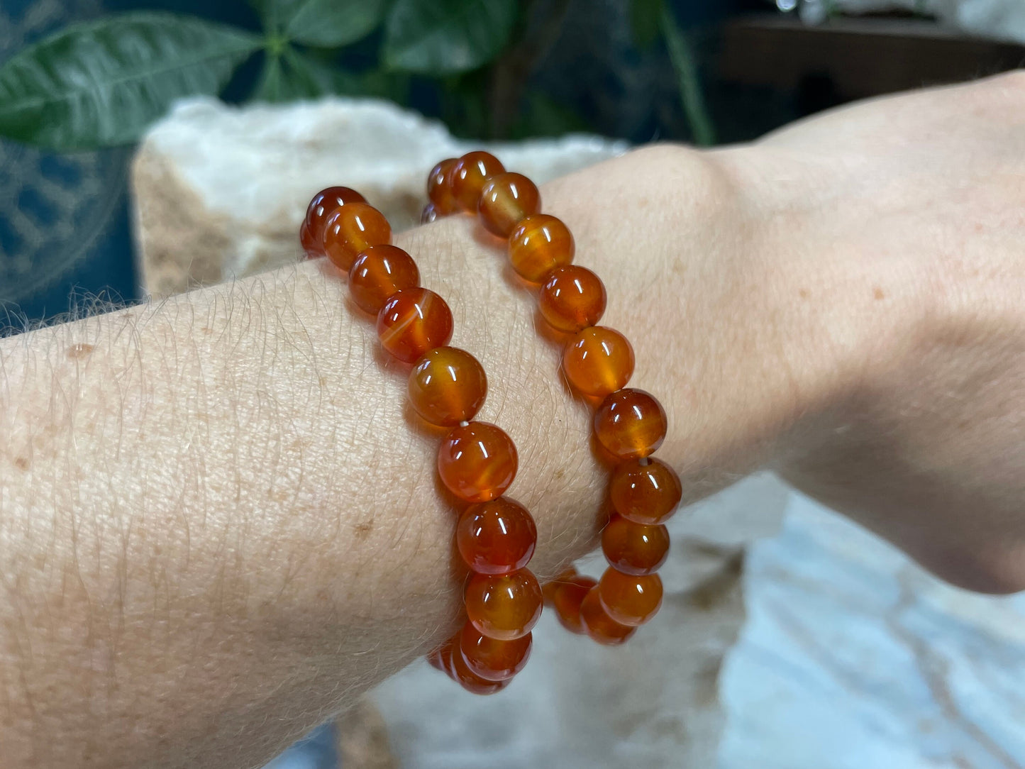 Carnelian Crystal Bracelet || Carnelian Beaded Bracelet || Carnelian Crystal Jewelry ||