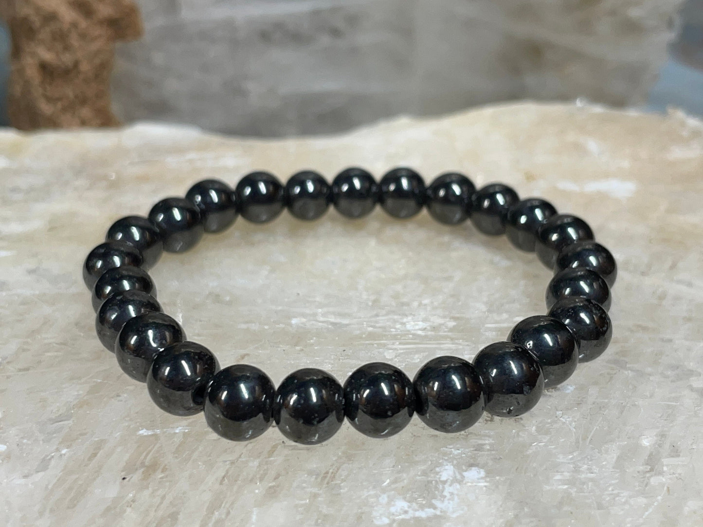 Hematite Crystal Bracelet || Hematite Beaded Bracelet || Hematite Crystal Jewelry || Pick Your Size