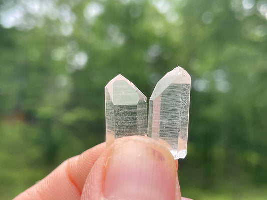 Raw Perfectly Matched Quartz Points for Wrapping or Jewelry Making Arkansas Quartz  Crystal Points