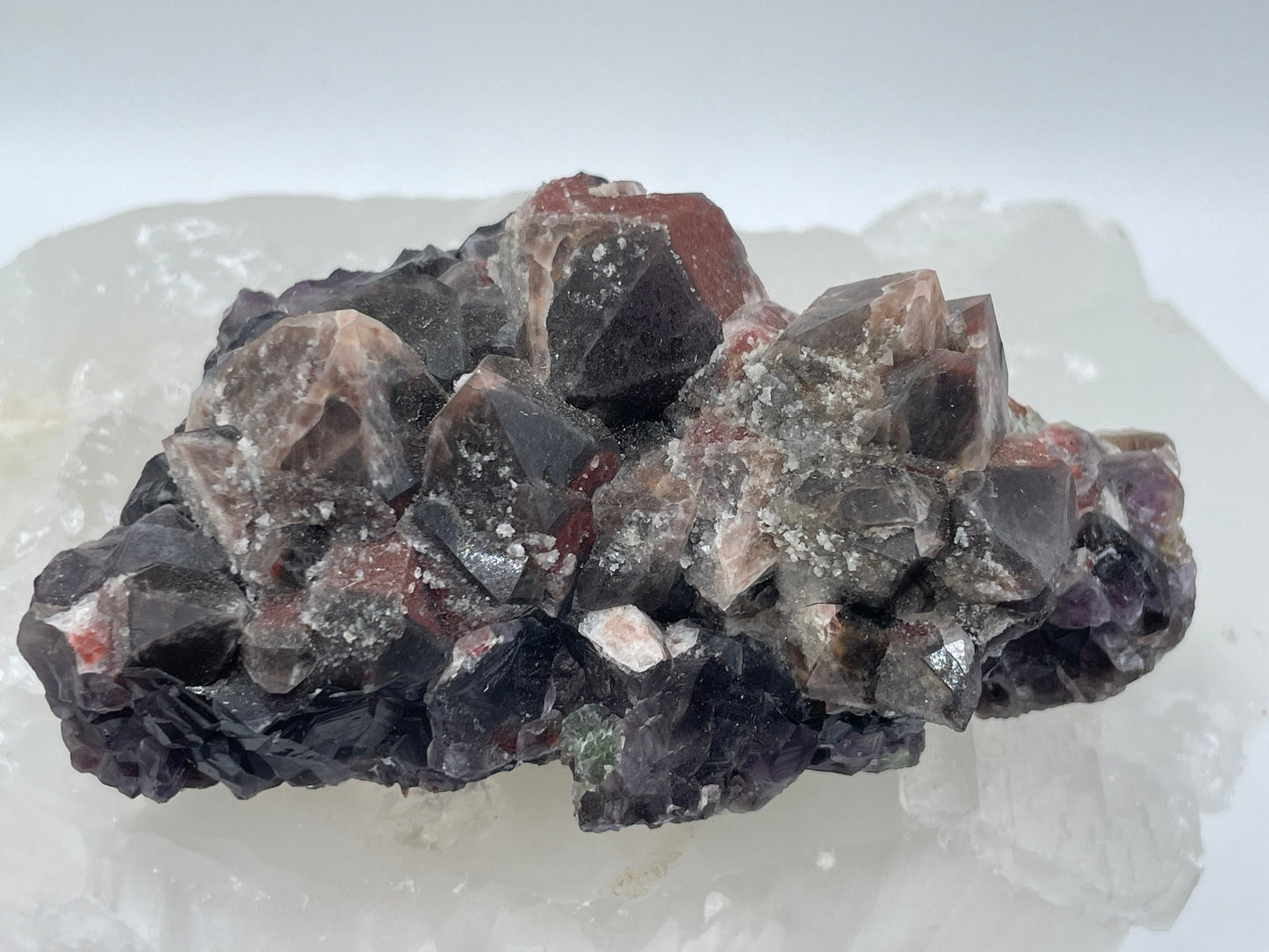 Hematite Amethyst Cluster || Colorado Amethyst Cluster || Amethyst with Fluorite Cluster || Purple Amethyst Cluster