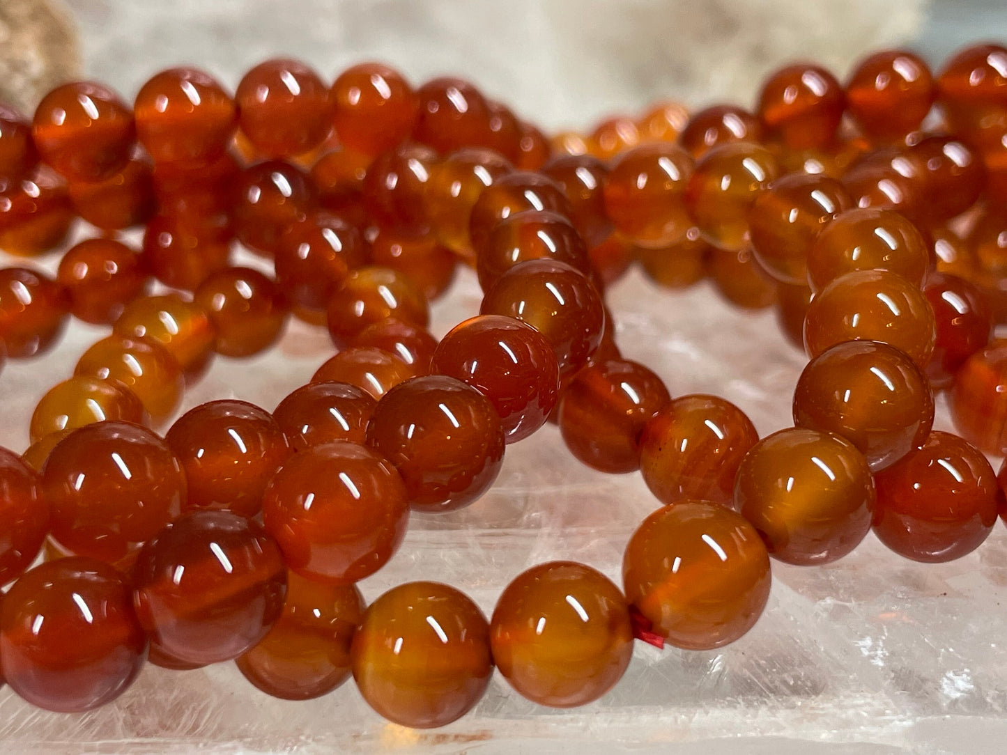 Carnelian Crystal Bracelet || Carnelian Beaded Bracelet || Carnelian Crystal Jewelry ||