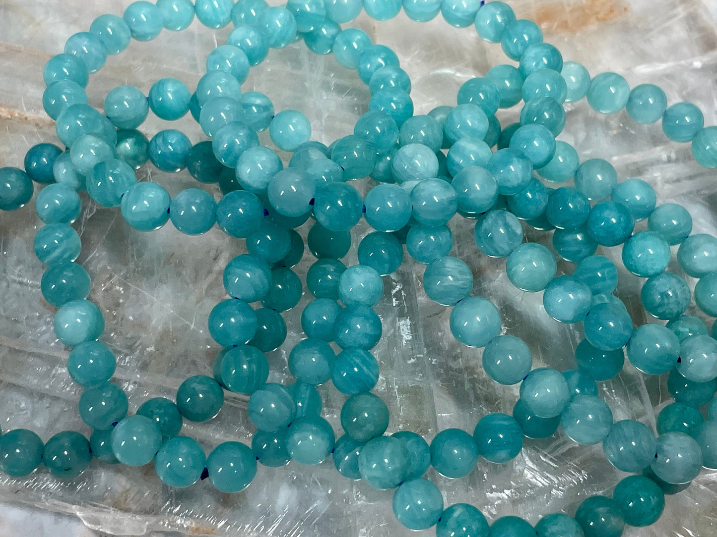 Amazonite Crystal Bracelet || Amazonite Beaded Bracelet || Amazonite Crystal Jewelry