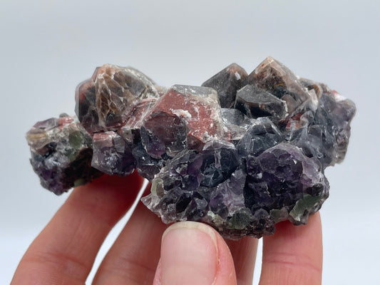 Hematite Amethyst Cluster || Colorado Amethyst Cluster || Amethyst with Fluorite Cluster || Purple Amethyst Cluster