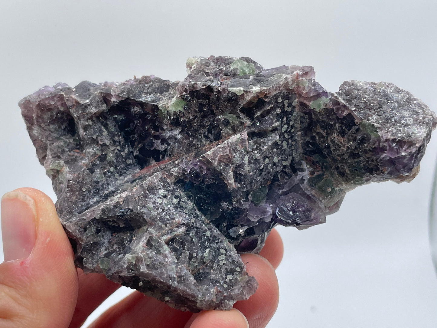 Hematite Amethyst Cluster || Colorado Amethyst Cluster || Amethyst with Fluorite Cluster || Purple Amethyst Cluster