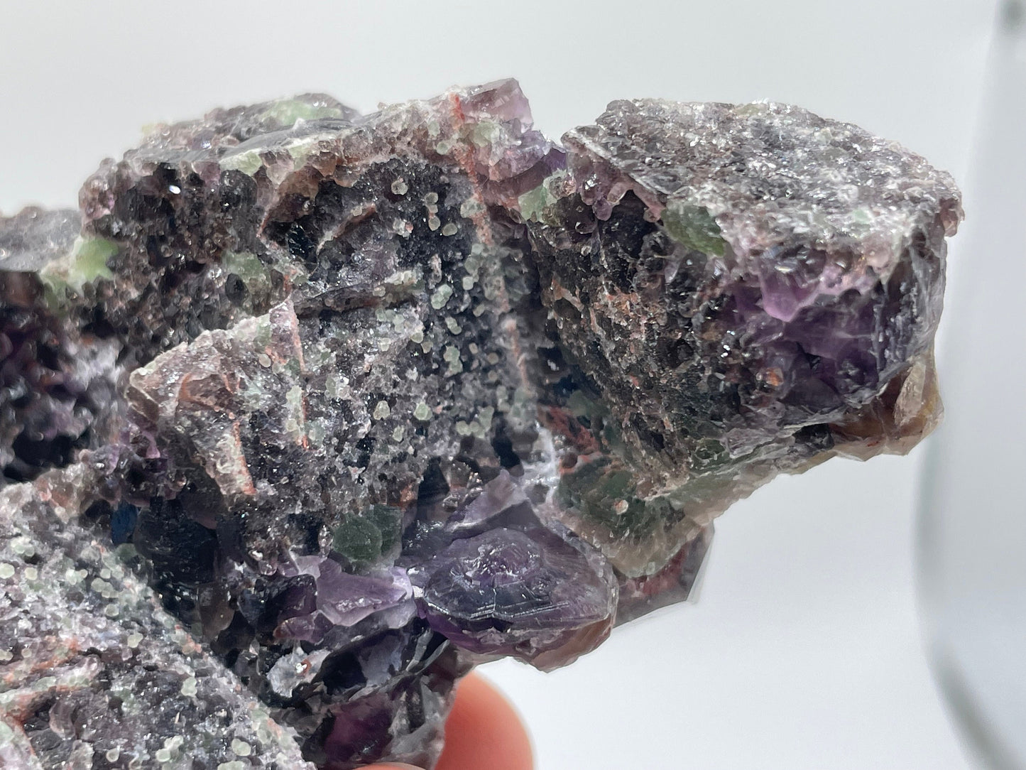 Hematite Amethyst Cluster || Colorado Amethyst Cluster || Amethyst with Fluorite Cluster || Purple Amethyst Cluster