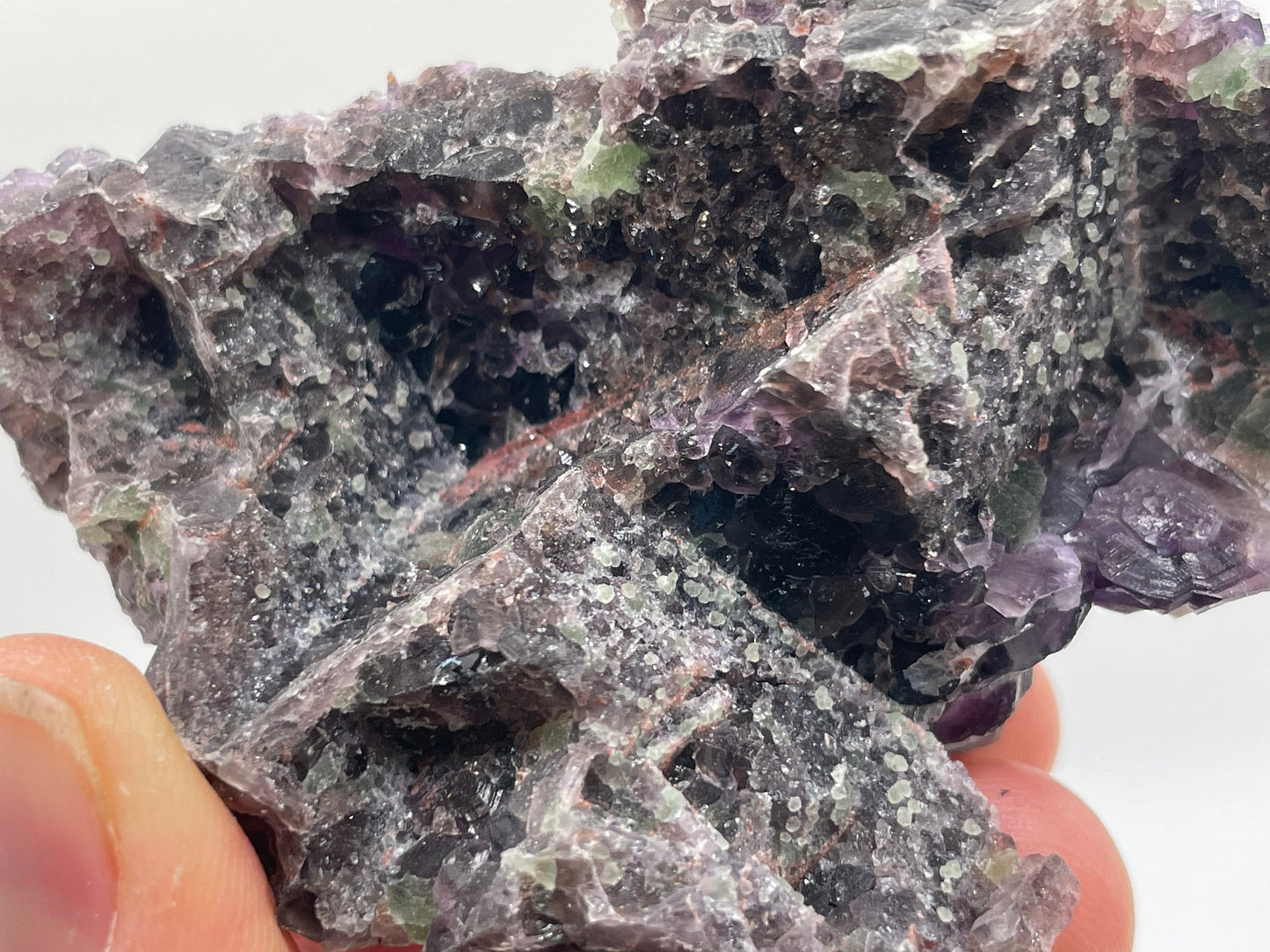 Hematite Amethyst Cluster || Colorado Amethyst Cluster || Amethyst with Fluorite Cluster || Purple Amethyst Cluster