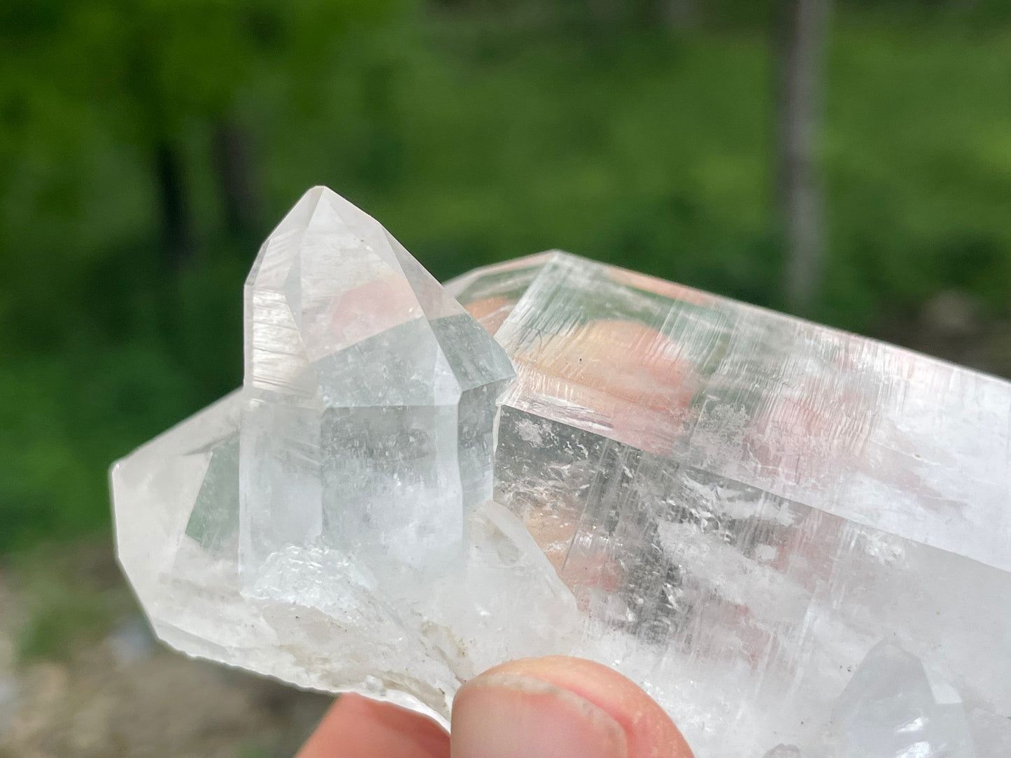Clear Quartz Crystal Point Cluster || Raw Quartz Point Cluster || Lemurian Quartz Point Crystal Cluster