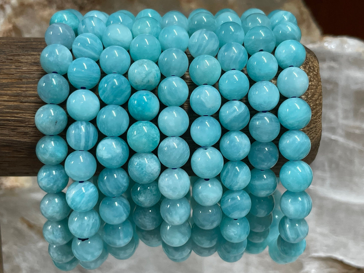 Amazonite Crystal Bracelet || Amazonite Beaded Bracelet || Amazonite Crystal Jewelry