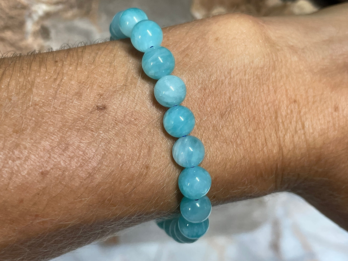 Amazonite Crystal Bracelet || Amazonite Beaded Bracelet || Amazonite Crystal Jewelry