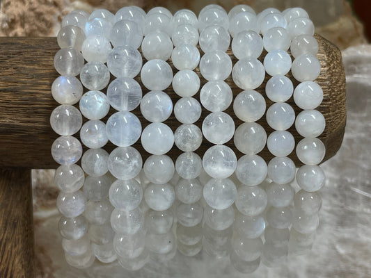 Moonstone Crystal Bracelet || Moonstone Beaded Bracelet || Moonstone Crystal Jewelry