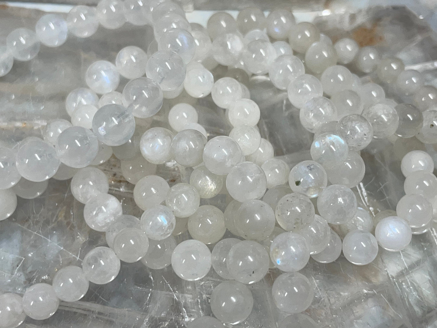 Moonstone Crystal Bracelet || Moonstone Beaded Bracelet || Moonstone Crystal Jewelry