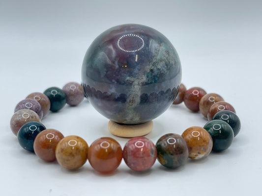 Ocean Jasper Crystal Set || Ocean Jasper Crystal Gift Set || Ocean Jasper Bracelet and Sphere Set