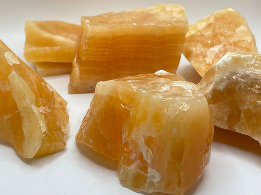 Large Orange Calcite Chunk || Raw Orange Calcite Crystal || Rough Creamsicle Calcite Chunk ||