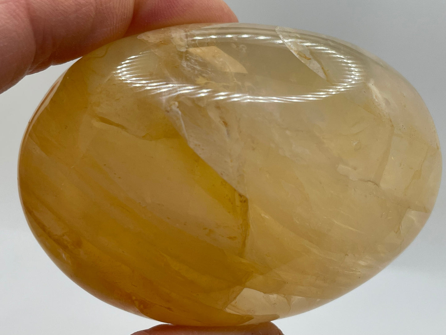 Golden Healer Palm Stone || Golden Healer Quartz Crystal Palm Stone || Polished Golden Healer Palm Stone
