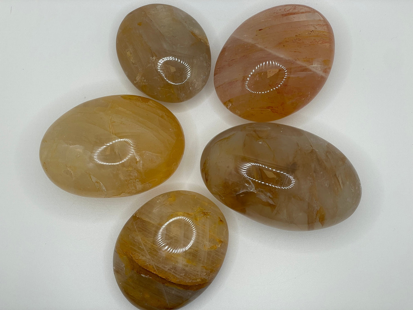 Golden Healer Palm Stone || Golden Healer Quartz Crystal Palm Stone || Polished Golden Healer Palm Stone