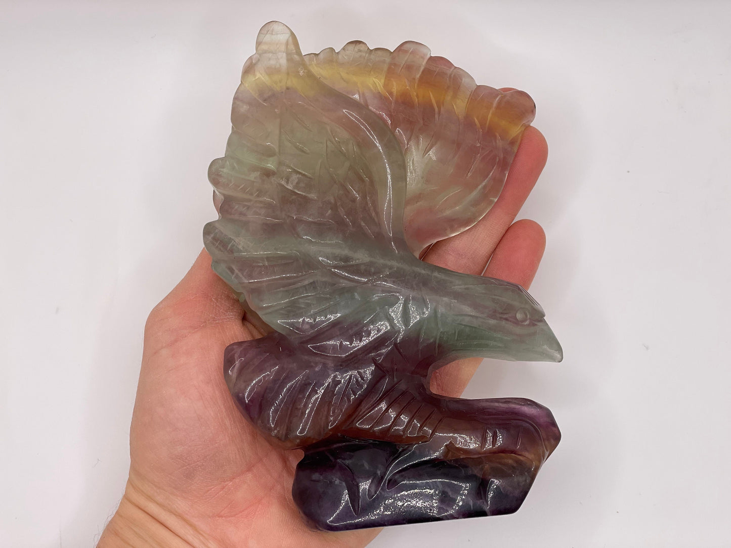 Candy Fluorite Eagle Carving || Fluorite Eagle || Candy Fluorite Eagle Crystal