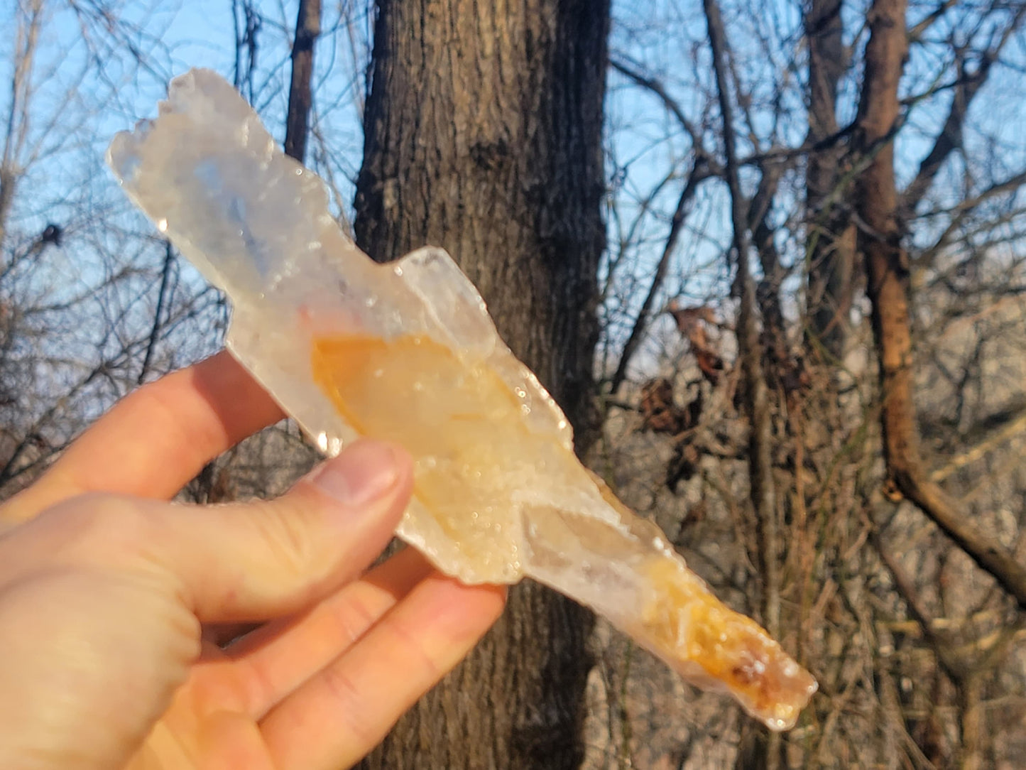 Golden Phantom Selenite Crystal Cluster || Sacral Selenite || Utah Selenite Slices || Master Healer Crystal